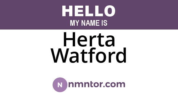 Herta Watford