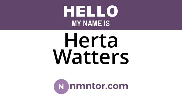 Herta Watters