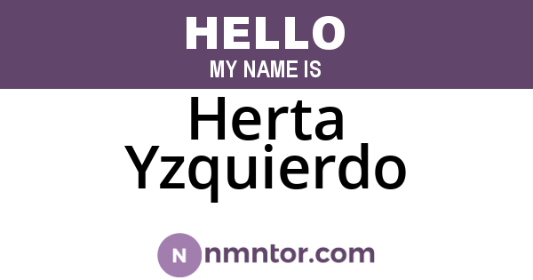 Herta Yzquierdo