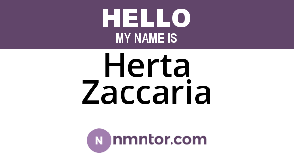 Herta Zaccaria