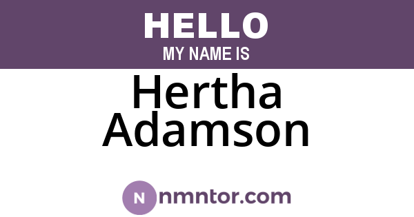 Hertha Adamson