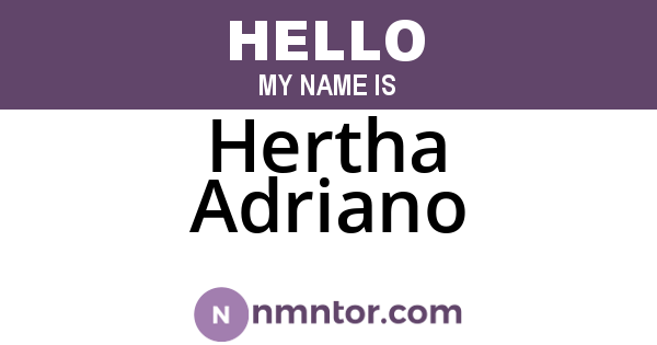 Hertha Adriano