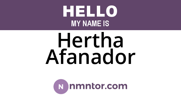 Hertha Afanador