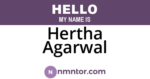 Hertha Agarwal