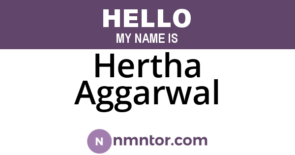 Hertha Aggarwal