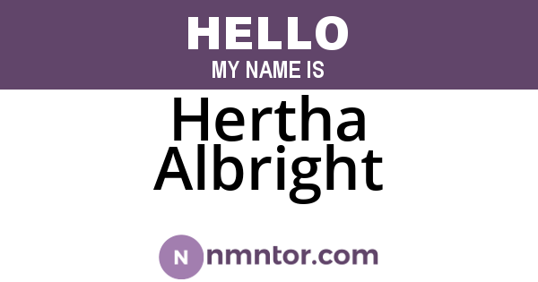Hertha Albright