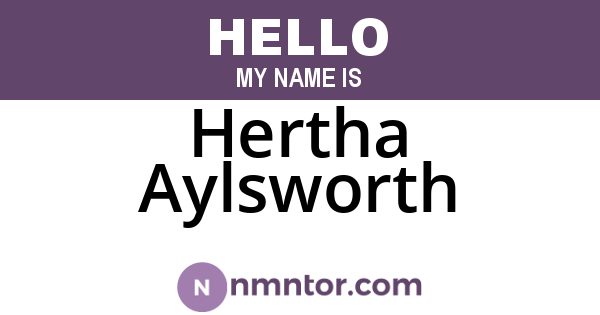 Hertha Aylsworth