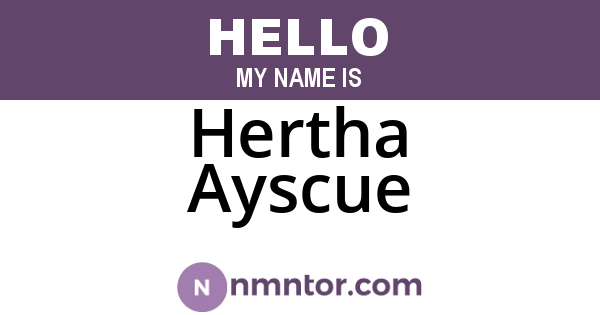 Hertha Ayscue