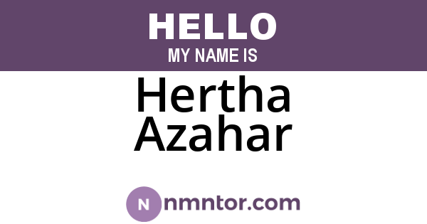 Hertha Azahar
