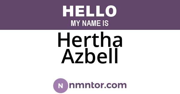 Hertha Azbell