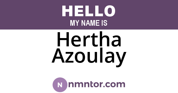 Hertha Azoulay