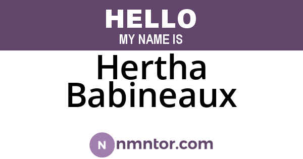 Hertha Babineaux