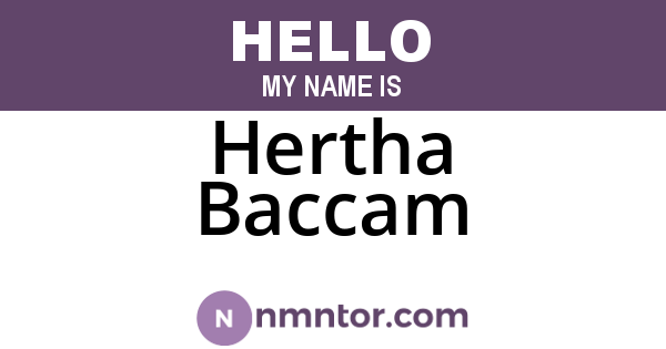 Hertha Baccam