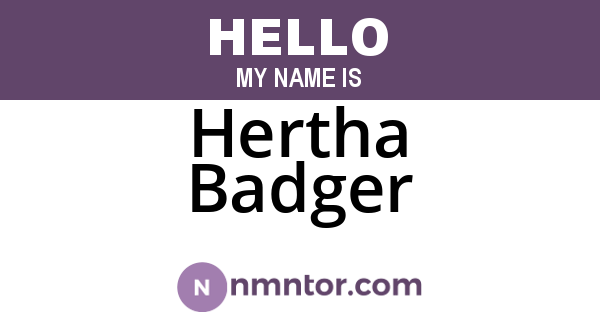 Hertha Badger