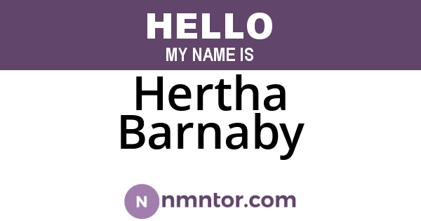 Hertha Barnaby