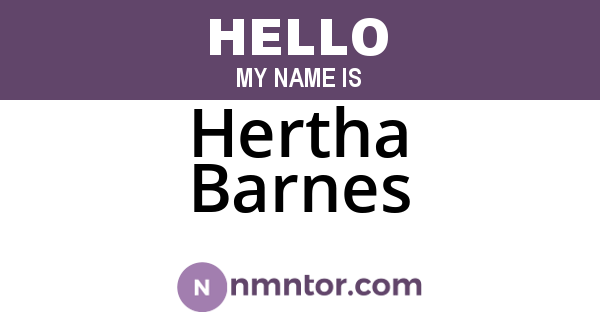 Hertha Barnes