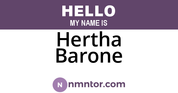 Hertha Barone