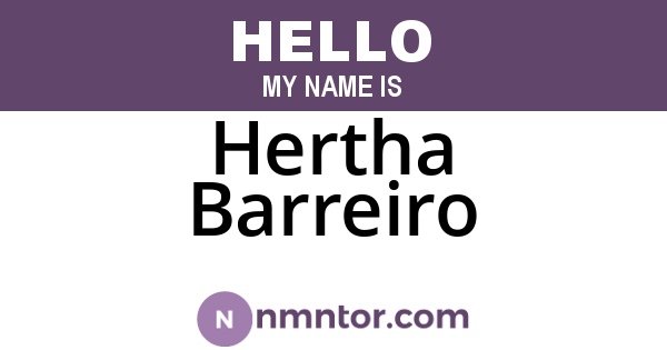 Hertha Barreiro