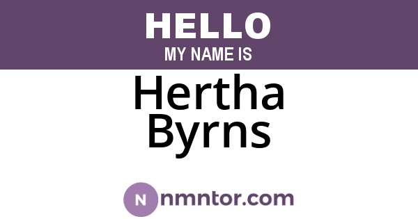 Hertha Byrns