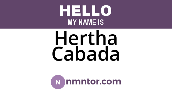 Hertha Cabada