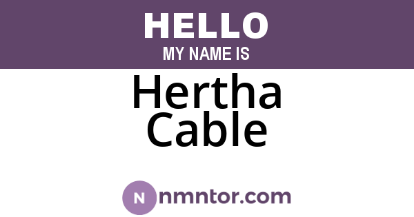Hertha Cable