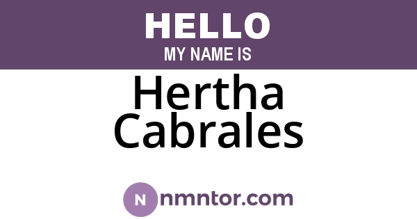 Hertha Cabrales