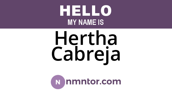 Hertha Cabreja