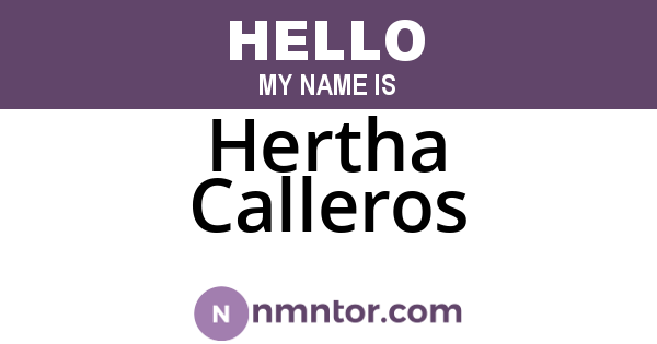 Hertha Calleros