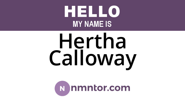 Hertha Calloway