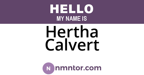 Hertha Calvert