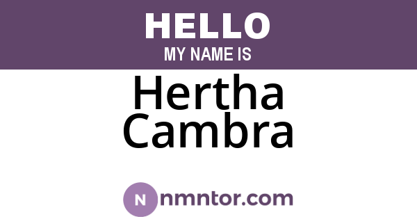 Hertha Cambra