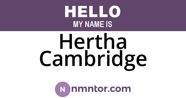 Hertha Cambridge