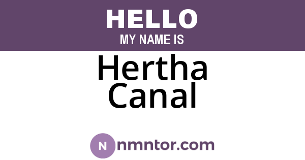 Hertha Canal