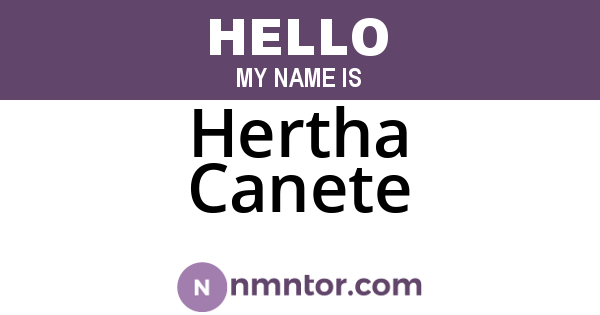 Hertha Canete
