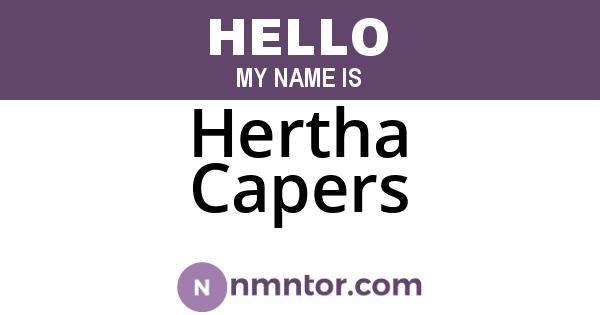 Hertha Capers