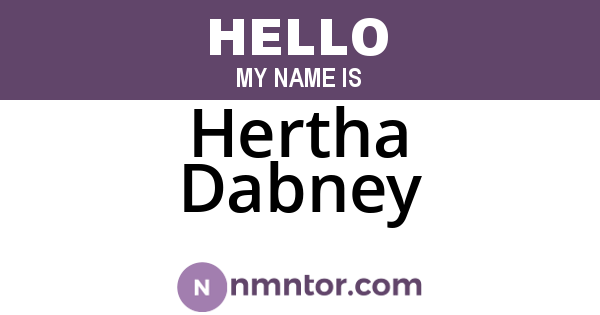 Hertha Dabney