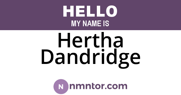 Hertha Dandridge