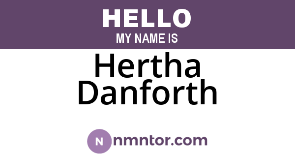 Hertha Danforth