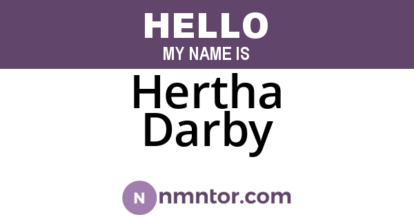 Hertha Darby
