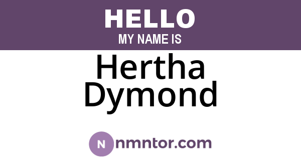 Hertha Dymond