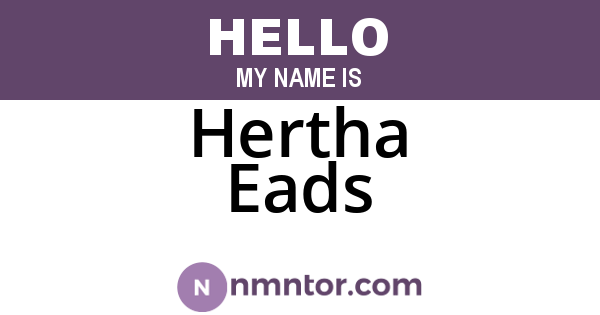 Hertha Eads