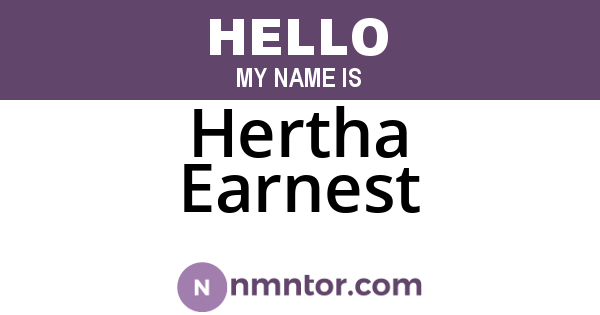 Hertha Earnest