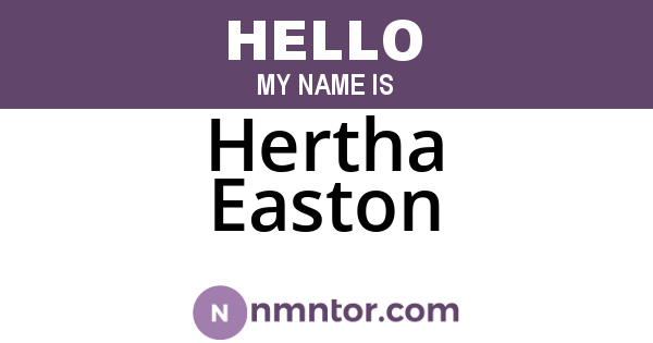Hertha Easton