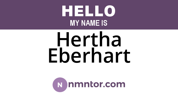 Hertha Eberhart