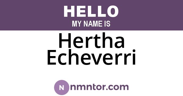 Hertha Echeverri