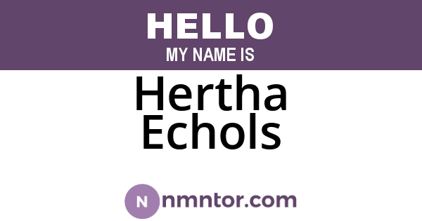 Hertha Echols