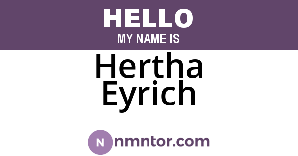Hertha Eyrich