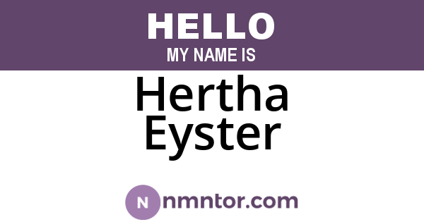 Hertha Eyster
