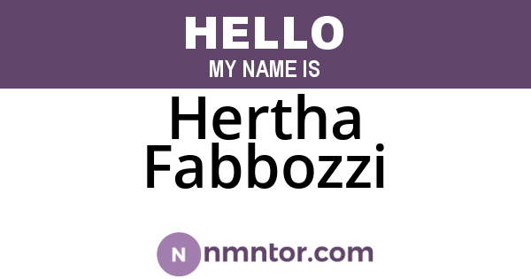 Hertha Fabbozzi
