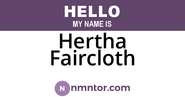 Hertha Faircloth